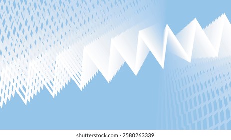 Blue sky abstract zig zag pattern background for fabric style