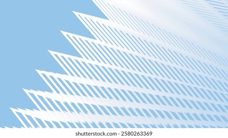 Blue sky abstract zig zag pattern background for fabric style