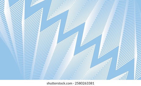 Blue sky abstract zig zag pattern background for fabric style