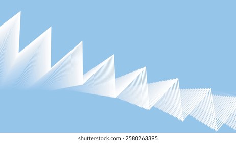 Blue sky abstract zig zag pattern background for fabric style