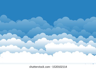 Blue sky background with clouds.