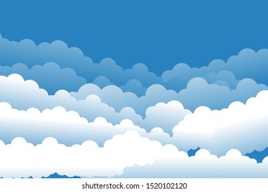 Blue sky background with clouds.