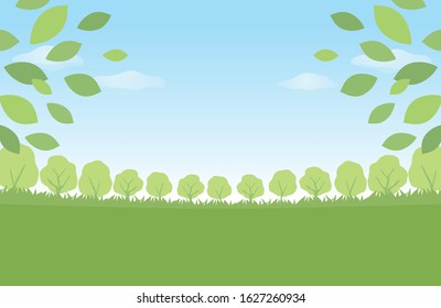 Blue sky background illustration material drawn in vector