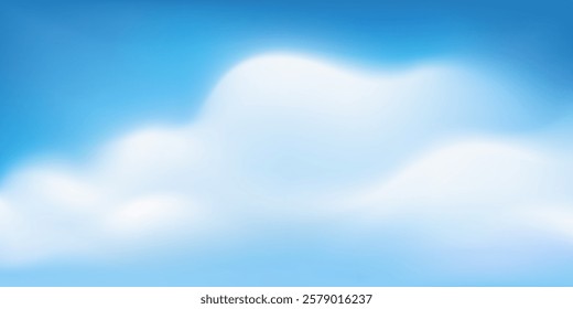 Blue sky background with rays of light. Summer bright vector sunny cloud gradient. Skyline abstract shine sunlight flare. Day heaven cloud burst. Spring glow cloudy weather. Sunrise religious effect