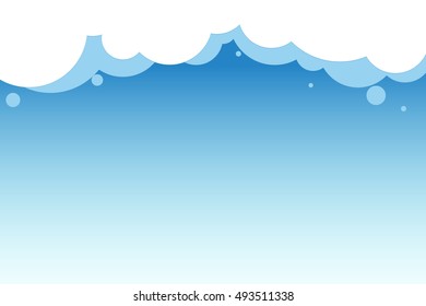 Blue sky background. Vector illustration.