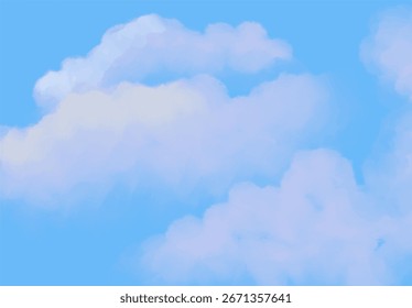 Blue Sky Schöne Illustration Wolken Vektor