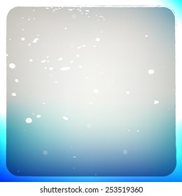 Blue sky blur fresh background, vector water blurred backdrop template in a white  frame; empty wallpaper 