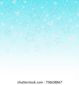 Blue sky of Christmas with multi snowflake picture, background