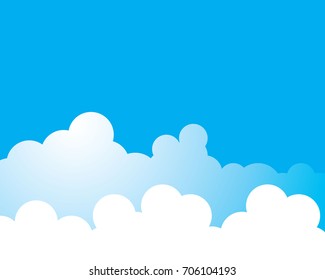 Sky Clouds Background Stylish Design Flat Stock Vector (Royalty Free ...