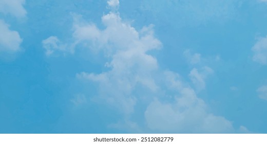Cielo azul con fondo de nubes. Fondo de cielo azul fresco natural y nublado. Cielo azul con algunas nubes blancas