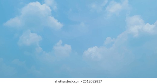 Cielo azul con fondo de nubes. Fondo de cielo azul fresco natural y nublado. Cielo azul con algunas nubes blancas