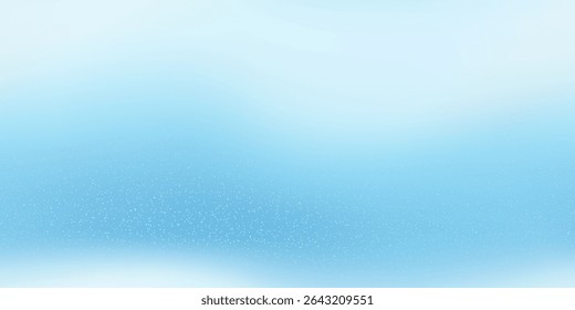 Blue sky with cloud gradations made with gradient mesh as seamless bg with noise texture. Abstract cloudy vector illustration. Blurred ombre watercolor background with grainy pattern