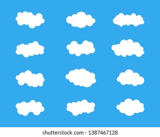 Blue sky with cloud icon illustration design