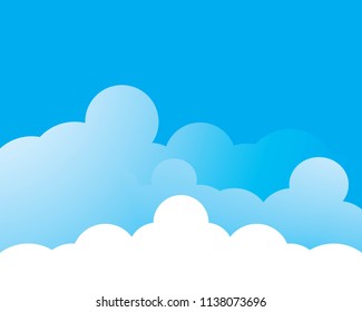 Blue sky with cloud illustration