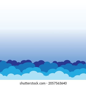 
ilustración azul de cielo y nube