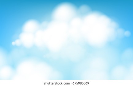 Blue sky and cloud on a sunny day, Vector illustration.