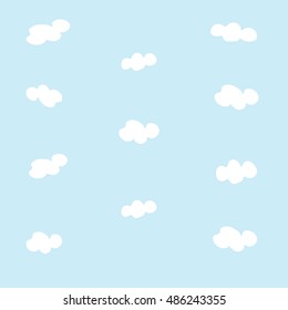 Blue sky with cloud vector background
