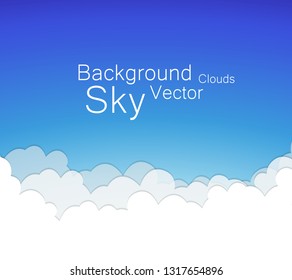 Blue Sky with Cloud. Vector illustration