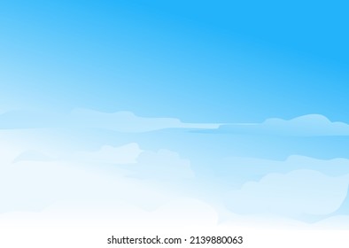 Blue sky and cloud vector illustration. 