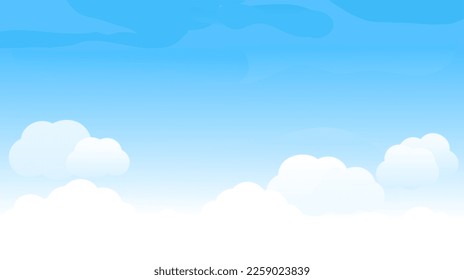 Blue sky and cloud vector illustration.