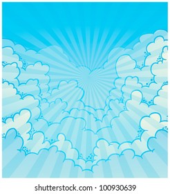 blue sky with clouds