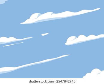 Blauer Himmel mit Wolken. Luftstrom am Himmel
