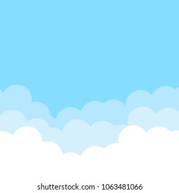 Blue sky with clouds. Background. Good weather. For your design.
