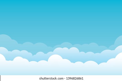 Blue Sky Clouds Background Sky Nature Stock Vector (Royalty Free ...