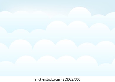 Blue sky with clouds background. Vector illustration.