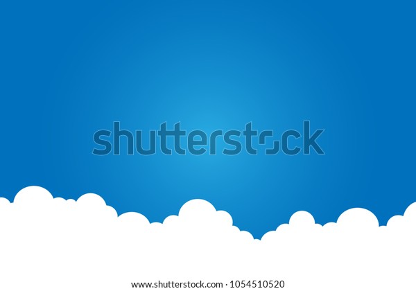 Blue Sky Clouds Background Vector Illustration Stock Vector Royalty Free 1054510520 Shutterstock 