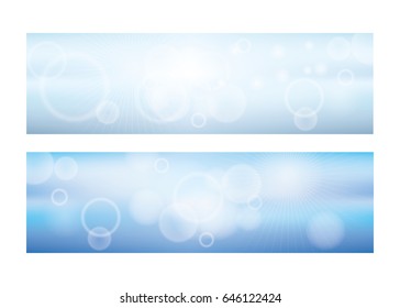 Blue sky clouds banners. Spring summer background. Cloud banner template for web, flyers, event, header, background, sale, invitation posters presentation. Natural vector abstract design