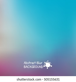 Blue sky with clouds blur design. Vector illustration background.