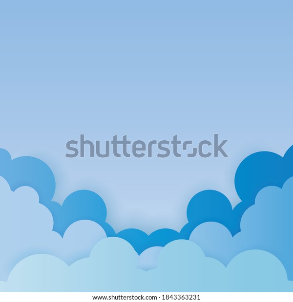 Blue Sky Clouds Cartoon Background Bright Stock Vector Royalty Free 1843363231 Shutterstock 2749