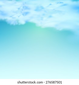 Blue sky with clouds, easy editable