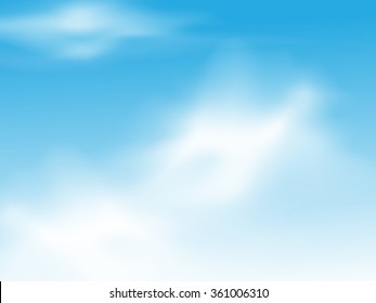 Blue sky with clouds. illustrator background.