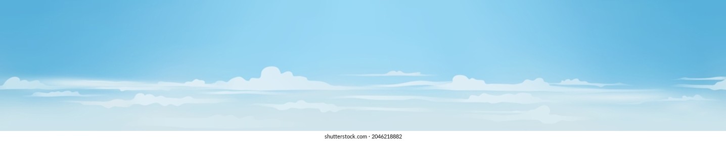 Blue sky with clouds. Landscape.