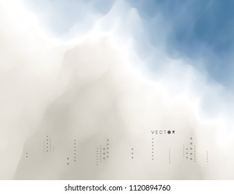 Cielo azul con nubes. Patrón moderno. Fondo natural. Patrón moderno. Antecedentes abstractos. Ilustración vectorial.