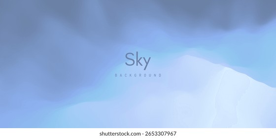 Blue sky with clouds. Modern pattern. Nature background. Modern pattern. Abstract background. Vector illustration.
