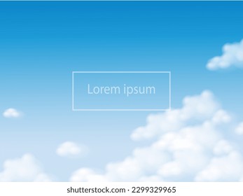 Azul cielo con nubes naturaleza Paisaje fondo.