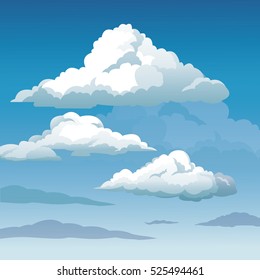 blue sky clouds seamless background