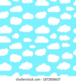 Cute Clouds Pattern Endless Vector Stock Vector (Royalty Free) 1197060214