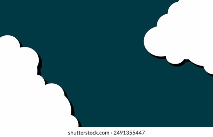 cielo azul con nubes y sol