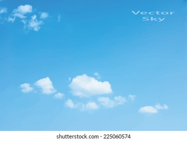 Blue sky with clouds. vector 