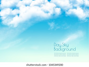 Blue sky with clouds. Vector background 