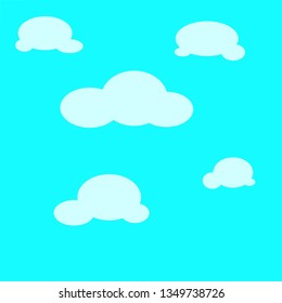 Blue sky with clouds vector background