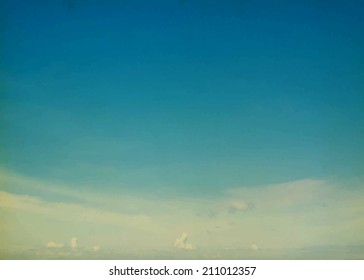 Cielo azul con nubes. Fondo vectorial.