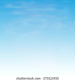 Blue sky with clouds. Vector background.