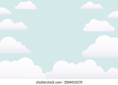 Blue Sky and Clouds vector illustration. Clouds vector background and wallpaper.