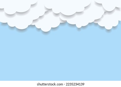 Blue sky and clouds. Vector illustration