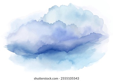 A blue sky with clouds and a white background. The sky is filled with clouds, and the clouds are scattered throughout the sky. The sky is a beautiful shade of blue, and the clouds add a sense of depth